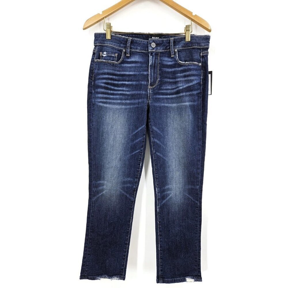 New Paige Brigitte Jeans Womens 27 Crop Mid Rise Hawaii Denim